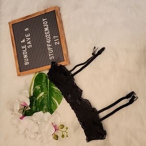 VICTORIA'S SECRET Sexy Black Lace Garter Belt Medium
